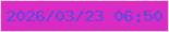 文字の大きさ：5、枠の色：edd1d2、背景の色：da2cc5、文字の色：554ce2 無料ブログパーツのブログ時計