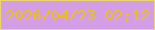 文字の大きさ：3、枠の色：edd471、背景の色：d39ee6、文字の色：ebc30f 無料ブログパーツのブログ時計