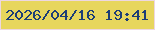 文字の大きさ：2、枠の色：edd7e1、背景の色：e7d65d、文字の色：1c3d76 無料ブログパーツのブログ時計