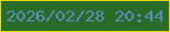 文字の大きさ：1、枠の色：edd808、背景の色：296b29、文字の色：578fb8 無料ブログパーツのブログ時計