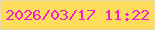文字の大きさ：3、枠の色：edd8aa、背景の色：fbdc5c、文字の色：f424c2 無料ブログパーツのブログ時計