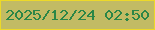 文字の大きさ：1、枠の色：edd928、背景の色：c2bb64、文字の色：2b8647 無料ブログパーツのブログ時計