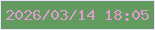 文字の大きさ：3、枠の色：eddffe、背景の色：619c5e、文字の色：e099d1 無料ブログパーツのブログ時計