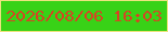 文字の大きさ：5、枠の色：ede37e、背景の色：38d217、文字の色：d54523 無料ブログパーツのブログ時計