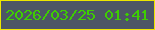 文字の大きさ：2、枠の色：ede700、背景の色：4d5665、文字の色：3ece01 無料ブログパーツのブログ時計