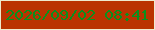 文字の大きさ：4、枠の色：edeacd、背景の色：ba3300、文字の色：0a901d 無料ブログパーツのブログ時計