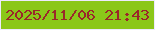 文字の大きさ：4、枠の色：edeafe、背景の色：8bc719、文字の色：9a272a 無料ブログパーツのブログ時計
