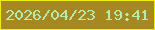 文字の大きさ：2、枠の色：edec17、背景の色：a58820、文字の色：b3ebb1 無料ブログパーツのブログ時計