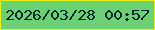 文字の大きさ：2、枠の色：edf00e、背景の色：6bd174、文字の色：08262b 無料ブログパーツのブログ時計