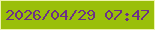 文字の大きさ：5、枠の色：edf3ad、背景の色：9abf09、文字の色：6c3087 無料ブログパーツのブログ時計