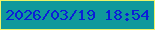 文字の大きさ：5、枠の色：edf469、背景の色：10999c、文字の色：0b1dd8 無料ブログパーツのブログ時計