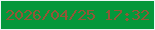 文字の大きさ：3、枠の色：edf6f6、背景の色：05973b、文字の色：925637 無料ブログパーツのブログ時計