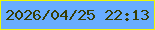 文字の大きさ：2、枠の色：edf907、背景の色：69adff、文字の色：383e04 無料ブログパーツのブログ時計