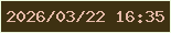 文字の大きさ：1、枠の色：edf9de、背景の色：3e3112、文字の色：e5baa8 無料ブログパーツのブログ時計