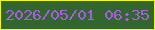 文字の大きさ：3、枠の色：edfb17、背景の色：33652f、文字の色：a75de6 無料ブログパーツのブログ時計