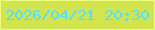 文字の大きさ：5、枠の色：edfd7c、背景の色：d2e450、文字の色：52e0ff 無料ブログパーツのブログ時計