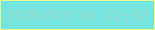 文字の大きさ：3、枠の色：edfd88、背景の色：73e5de、文字の色：97dacc 無料ブログパーツのブログ時計
