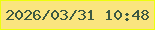 文字の大きさ：5、枠の色：edfe0d、背景の色：fae57f、文字の色：3d5842 無料ブログパーツのブログ時計