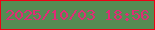 文字の大きさ：4、枠の色：ee0215、背景の色：568c53、文字の色：e02c76 無料ブログパーツのブログ時計