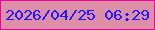文字の大きさ：2、枠の色：ee029b、背景の色：dd8fa8、文字の色：2417fd 無料ブログパーツのブログ時計