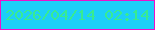 文字の大きさ：1、枠の色：ee0fcb、背景の色：1dcff8、文字の色：38eb91 無料ブログパーツのブログ時計