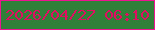 文字の大きさ：4、枠の色：ee1390、背景の色：308039、文字の色：df0e61 無料ブログパーツのブログ時計