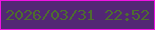 文字の大きさ：4、枠の色：ee14e2、背景の色：522774、文字の色：4d6e2e 無料ブログパーツのブログ時計