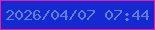 文字の大きさ：5、枠の色：ee19a5、背景の色：1529d1、文字の色：627ed5 無料ブログパーツのブログ時計