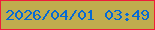 文字の大きさ：5、枠の色：ee1d3b、背景の色：c0ad4e、文字の色：056ad4 無料ブログパーツのブログ時計