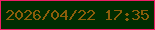 文字の大きさ：3、枠の色：ee1d65、背景の色：002c00、文字の色：8c5d0b 無料ブログパーツのブログ時計