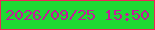 文字の大きさ：5、枠の色：ee2458、背景の色：1fd933、文字の色：c4189b 無料ブログパーツのブログ時計