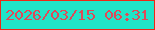 文字の大きさ：2、枠の色：ee2716、背景の色：20e4c8、文字の色：e04958 無料ブログパーツのブログ時計