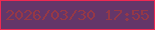 文字の大きさ：1、枠の色：ee2952、背景の色：643669、文字の色：963846 無料ブログパーツのブログ時計