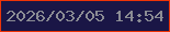 文字の大きさ：1、枠の色：ee3407、背景の色：1a1646、文字の色：8b8c94 無料ブログパーツのブログ時計