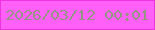 文字の大きさ：3、枠の色：ee34df、背景の色：ff61f8、文字の色：989185 無料ブログパーツのブログ時計