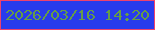 文字の大きさ：5、枠の色：ee426d、背景の色：283bec、文字の色：659c47 無料ブログパーツのブログ時計