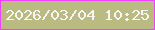 文字の大きさ：4、枠の色：ee42fd、背景の色：b9bb81、文字の色：f6f6f7 無料ブログパーツのブログ時計