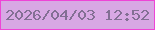 文字の大きさ：1、枠の色：ee45d6、背景の色：d8a8e4、文字の色：836f94 無料ブログパーツのブログ時計
