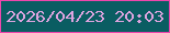 文字の大きさ：4、枠の色：ee46ac、背景の色：0a5d62、文字の色：dda4df 無料ブログパーツのブログ時計