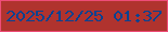 文字の大きさ：4、枠の色：ee4d78、背景の色：b0332e、文字の色：074291 無料ブログパーツのブログ時計