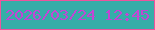 文字の大きさ：5、枠の色：ee539d、背景の色：36ada8、文字の色：c345d5 無料ブログパーツのブログ時計