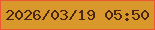 文字の大きさ：3、枠の色：ee5733、背景の色：d8982b、文字の色：492712 無料ブログパーツのブログ時計