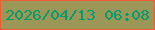 文字の大きさ：2、枠の色：ee5d35、背景の色：9c9657、文字の色：049b6f 無料ブログパーツのブログ時計