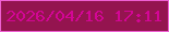 文字の大きさ：5、枠の色：ee60d2、背景の色：94144f、文字の色：d30695 無料ブログパーツのブログ時計