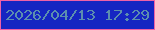 文字の大きさ：3、枠の色：ee61a7、背景の色：1525c2、文字の色：5c8eaf 無料ブログパーツのブログ時計