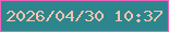 文字の大きさ：1、枠の色：ee62ba、背景の色：2d868d、文字の色：f8c4ae 無料ブログパーツのブログ時計