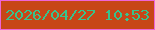 文字の大きさ：1、枠の色：ee65d8、背景の色：c74618、文字の色：37c38d 無料ブログパーツのブログ時計