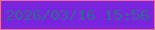 文字の大きさ：5、枠の色：ee6da1、背景の色：7825dd、文字の色：326790 無料ブログパーツのブログ時計