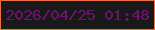 文字の大きさ：2、枠の色：ee6f43、背景の色：19191a、文字の色：701270 無料ブログパーツのブログ時計