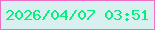 文字の大きさ：2、枠の色：ee70c4、背景の色：daefef、文字の色：05ee7e 無料ブログパーツのブログ時計